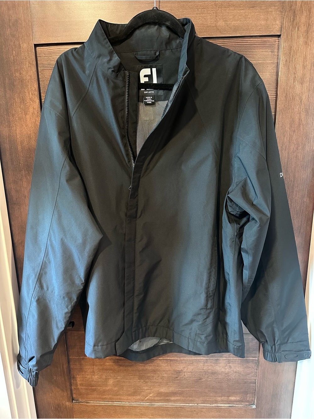 FootJoy Black Lightweight Jacket with Zip Front